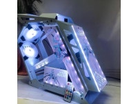 CORN Opened(Not Dustproof) PC Case, Tempered Glass Gaming Desktop Computer Case, Micro ATX/Mini ITX with Light Board(Se7en) and... 