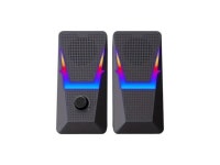 RGB Gaming Computer Speakers For PC, 2.0 Wired USB Powered Stereo Volume Control AUX 3.5mm Dual Channel Multimedia Speakers For... 