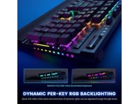 Corn Electronics RGB Mechanical Gaming Keyboard, Per-Key RGB Illumination, Macro Keys Dedicated Media Controls, Detachable Wrist... 