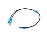Smartphone 3.5mm Male to 2 Female Plastic Y-splitter Headset Adapter Sky Blue - Newegg.ca