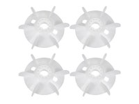 4Pcs 215*38mm Round Shaft Replacement White Plastic 6 Impeller... ca 4Pcs 215*38mm Round Shaft Replacement White Plastic 6... 