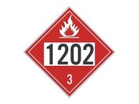 NMC DL193P50 Dot Placard, 1202 Diesel, Pk50, Material: Adhesive Backed Vinyl - Newegg.com
