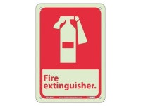 NMC GFGA3R Fire Extinguisher Sign, 10 in Height, 7 in Width, Glow Rigid - Newegg.com