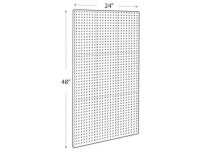AZAR DISPLAYS 700248-CLR 24 x 48 One-Sided Pegboard Panel (CLEAR FROST ONLY) - Newegg.com