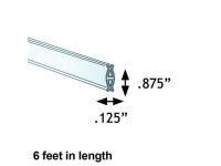 Azar Displays 0.875H x 0.125W x 6L Plastic H Sign Holder 5/Pk 600057 - Newegg.com