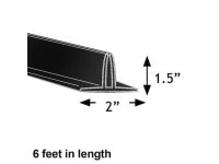 AZAR DISPLAYS 600056-BLK 72L x 2W x 1.5H Black T-Strip Sign Holder, PK5 - Newegg.com