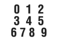 MAGNA VISUAL DCN-37 Die Cut Number Magnets,Black,3,PK108 - Newegg.com