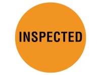 TAPECASE 16U935 Circle Inventory Control Label, Inspected, Orange, Pk1000 - Newegg.com