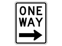 LYLE R6-2R-18DA One Way Traffic Sign, 24 in H, 18 in W, Aluminum, Vertical - Newegg.com