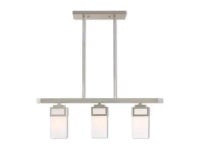 LIVEX LIGHTING 40193-91 Harding 3 Light Brushed Nickel Linear Chandelier - Newegg.com