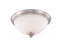 NUVO 60-5041 Patton 3 Light Flush Fixture Frosted Glass Brushed Nickel - Newegg.com