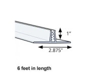 AZAR DISPLAYS 600061 72L x 2.875W x 1H Clear T-Strip Sign Holder, PK5 - Newegg.com