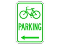 LYLE D4-3L-12HA Bicycle Parking Left Arrow Parking Sign, 12 in W, 18 in H, - Newegg.com
