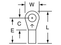 3M M18-6R/SK 22-18 AWG Non-Insulated Ring Terminal #6 Stud PK1000 - Newegg.com