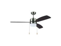 LITEX INDUSTRIES AU52BNK3L 52 Brushed Nickel Finish Ceiling Fan Includes - Newegg.com
