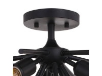 VAXCEL C0249 Estelle 17-in Matte Black Mid Century Modern 3 Light Sputnik Flush - Newegg.com