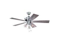 VAXCEL F0054 Clybourn Farmhouse Industrial 52 inch Satin Nickel Ceiling Fan - Newegg.com