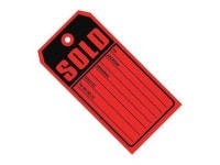 PARTNERS BRAND G2530 Sold Tags, 13 Point Card Stock, 4 3/4 x 2 3/8, - Newegg.com