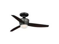 VAXCEL F0063 Adrian 44 In. Quiet Bronze Flush Ceiling Fan with LED Light Kit - Newegg.com