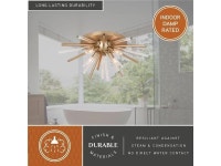 VAXCEL C0250 Aria 22.5-in Natural Brass 4 Light Mid Century Modern Sputnik - Newegg.com