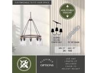 VAXCEL H0198 Milone 5L Chandelier Bronze - Newegg.com