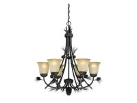 VAXCEL H0170 Sierra 6 Light Bronze Rustic Pinecone Chandelier - Newegg.com