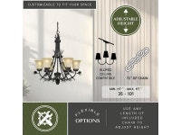 VAXCEL H0170 Sierra 6 Light Bronze Rustic Pinecone Chandelier - Newegg.com