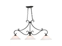 VAXCEL H0259 Monrovia 43.75-in Oil Rubbed Bronze 3-Light Linear Chandelier, - Newegg.com