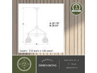 VAXCEL H0256 Avondale 25.5-in Nickel and Wood Farmhouse 5 Light Chandelier - Newegg.com