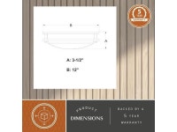 VAXCEL C0153 Horizon 12-in W LED Bronze Flush Mount Ceiling Light Fixture White - Newegg.com