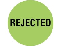 TAPECASE 16U938 Circle Inventory Control Label, Rejected, Green, Pk1000 - Newegg.com