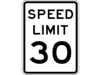 LYLE R2-1-30-18DA Traffic Sign,24 x 18In,BK/WHT,SP LIM 30 - Newegg.com