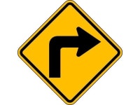 LYLE W1-1R-12HA Traffic Sign,12 x 12In,BK/YEL,SYM - Newegg.com