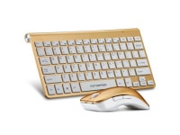 2.4GHz Wireless Ultra Thin Gaming Keyboard Mouse Combo 5 Buttons 1200DPI Mice Set Kit G9800 for Mac Windows PC Computer Tablet... 