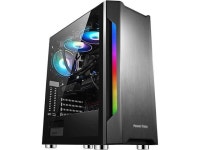 ZXFF Game Case, Pink Mid-Tower E-ATX/ATX/M-ATX/ITX-PC Game Case, Tempered Glass Side Panel, USB3.0/USB2.0/Audio Port, RGB Light... 