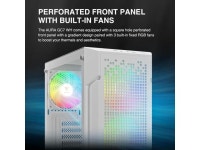 GAMDIAS White ATX Mid Tower PC Compact Computer Case w/Tempered Glass, 3 Built-in 120mm Fixed Gaming RGB Fans, Up to 6X 120mm... 