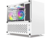 Computer Case S6 Computer Compact White Case Gaming PC Chassis Support 31cm Lenght GPU MATX Mainboard ATX/SFX PSU Mid Tower... 