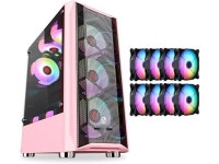 ATX Case, Mid-Tower PC Gaming Case ATX/M-ATX/ITX - Front I/O USB 3.0 Port - Fully Transparent Side Panels - Water Cooling is... 