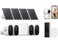 AOSU SolarCam Pro System 4-Kit + 2K Indoor Camera + 2K Doorbell Camera - No Monthly Fee - Newegg.com