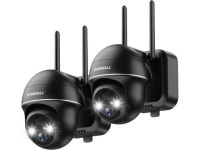 ZUMIMALL Security Cameras Wireless Outdoor with 360° PTZ, 2 Packs Wireless Cameras for Home Security, 2.4G WiFi Camera Battery... 