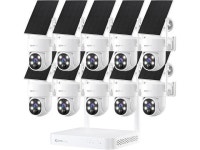 2K Wireless Solar Security Camera System, 360° Pan & Tilt, Solar-Powered, Color Night Vision, Easy Setup, Expandable Local... 