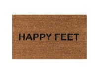 novogratz aloha collection happy feet doormat, 16 x 26, natural brown - Newegg.com