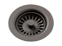 Elkay Polymer Drain Fitting with Removable Basket Strainer and Rubber Stopper Chestnut - Newegg.com