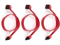 3 Pack 18inch SATA 6Gbps Cable w/Locking Latch (90 Degree to 180 Degree) - Red, CNE568171 - Newegg.com