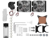 DIY Desktop PC Water Cooling Kit with S600 Water Pump/Dual LED Fan,DC 12V 120mm Radiator Water Pump Tank Cooling Set for DIY Fans... 