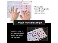 Quiet Keyboard for Office, USB Wired All-Metal Panel 25 Keys Anti-ghosting Computer Keyboard 104 Keys - L1 White/Silver - Newegg.com