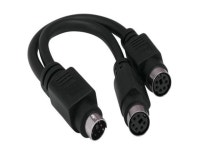 SANOXY Cables and Adapters; 6in Mini-DIN6 Male to Two Mini-DIN6 Female PS/2 Y Cable - Newegg.com
