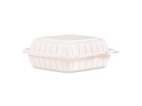 Hinged Lid Containers 8.25 x 8 x 3 White Plastic 150/Carton 85MFPPHT1R - Newegg.com