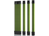 COOCAT Black Green PSU Sleeved Cable, PC Power Supply Cable Extensions Kit with Combs, 18AWG 24 Pin ATX, 8 to 4+4 Pin EPS, Dual 8... 