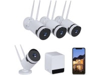 3MP/2K Security Camera System?Outdoor?(4 Cameras+1Base Station) CCTV Surveillance?Camera Kits with Night Vision/Motion Detection... 